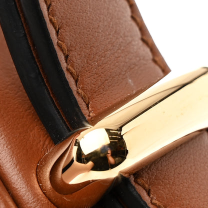Prada Soft Calfskin Arque Shoulder Bag Cognac 12 of 14