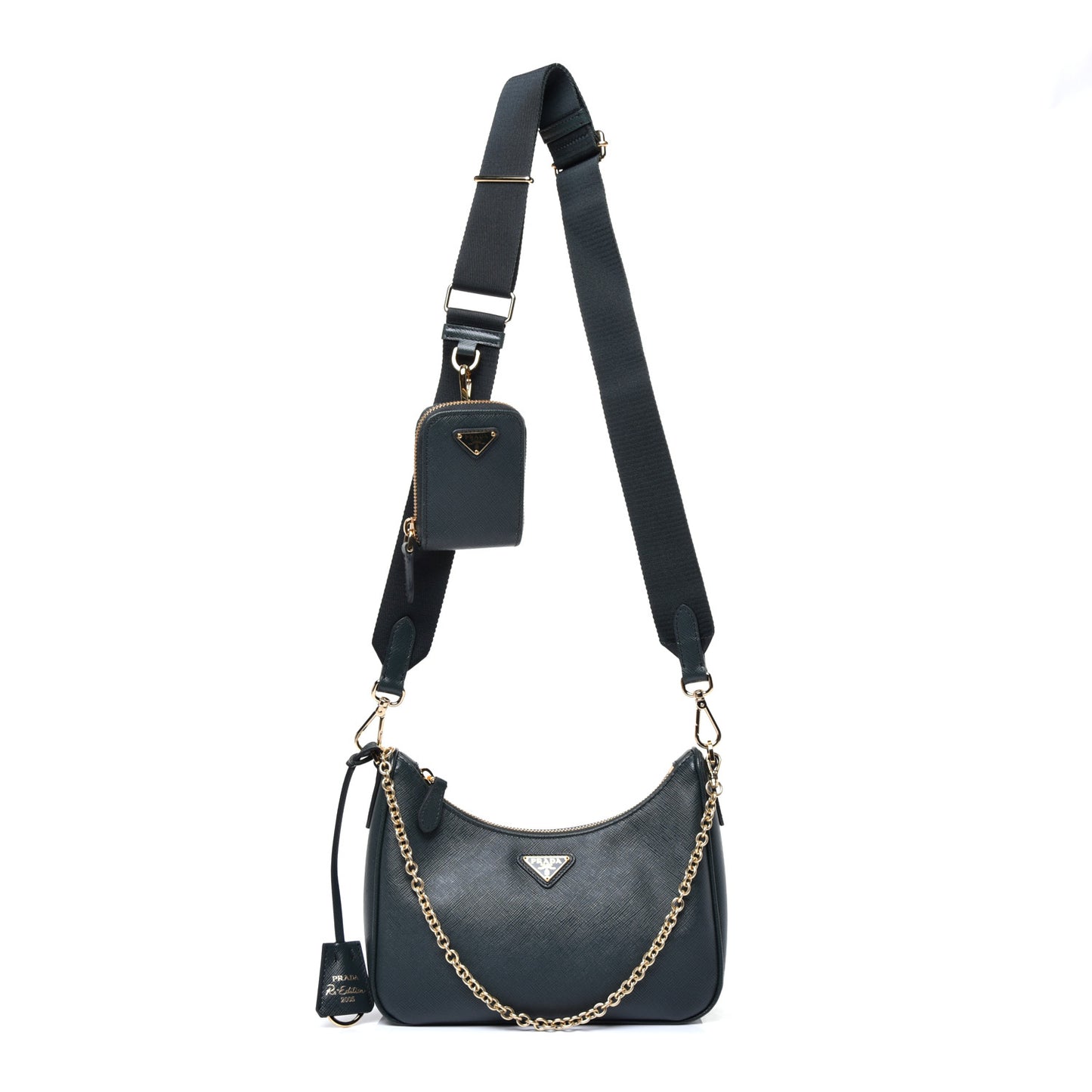 Saffiano Lux Re-Edition 2005 Shoulder Bag Smeraldo