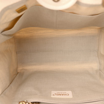 Chanel Mixed Fibers Small Deauville Tote White 6 of 11