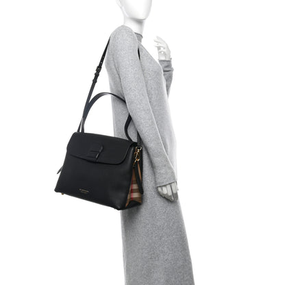 Burberry Derby Calfskin House Check Medium Camberley Black 2 of 13