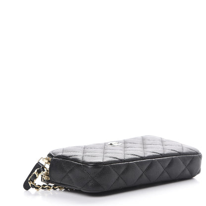 Chanel Caviar Quilted Small Clutch With Chain Black 3 of 13