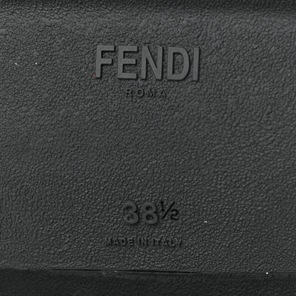Fendi Stretch Yarn FF Stiff Band Rockoko Sneakers 38.5 Black White Tobacco 6 of 7