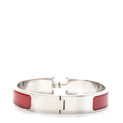 Hermes Enamel Narrow Clic Clac H Bracelet PM Rouge 4 of 6
