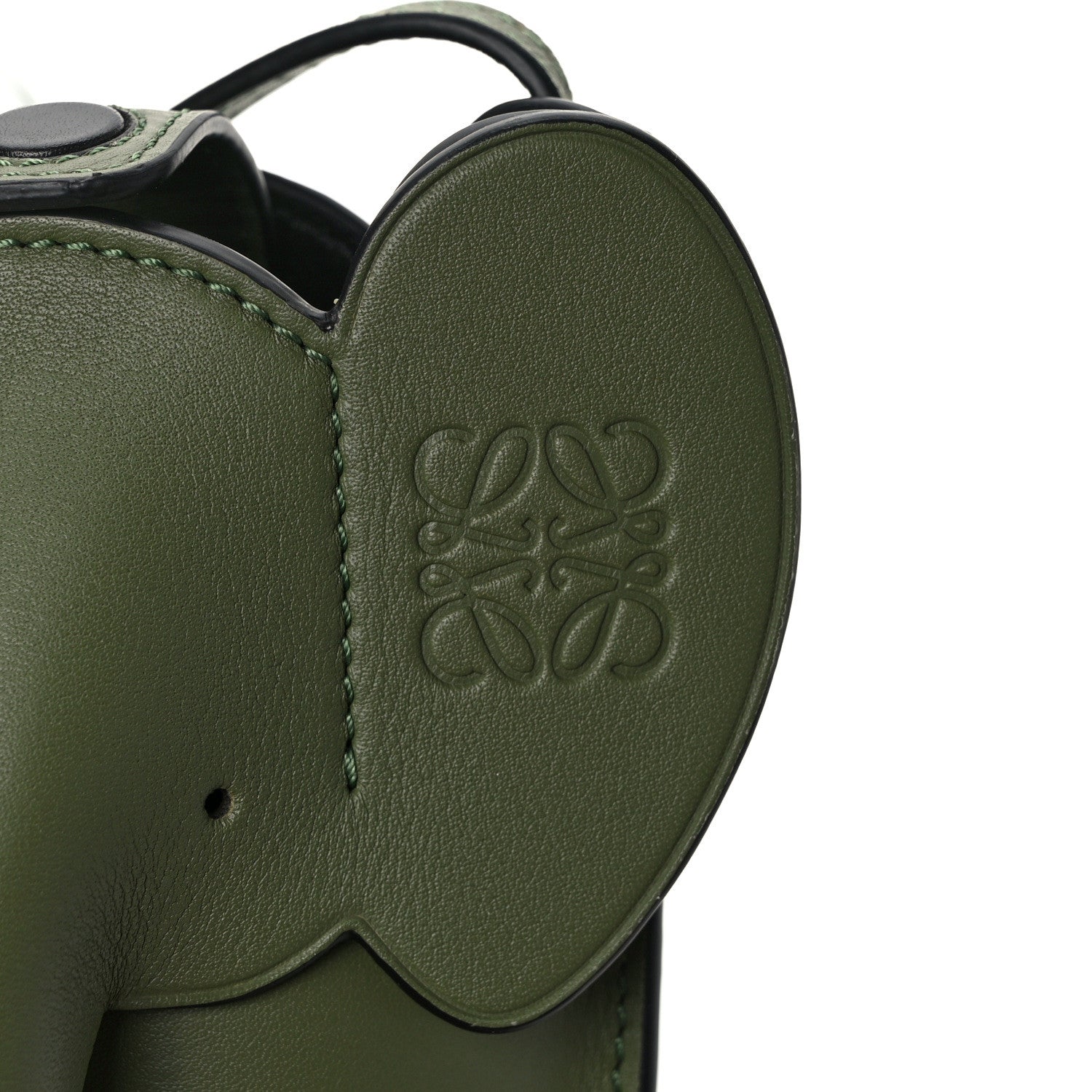 Loewe Calfskin Elephant Pouch Crossbody Bag Avocado 9 of 9