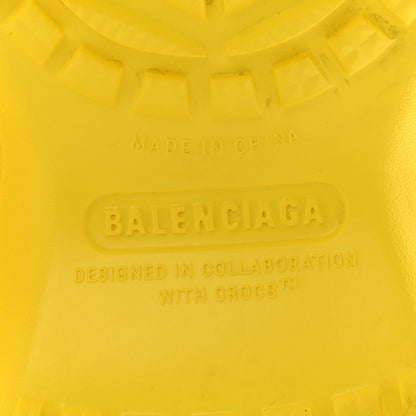 Balenciaga X CROCS Rubber Womens Pool Slides 40 Lemon 9 of 12