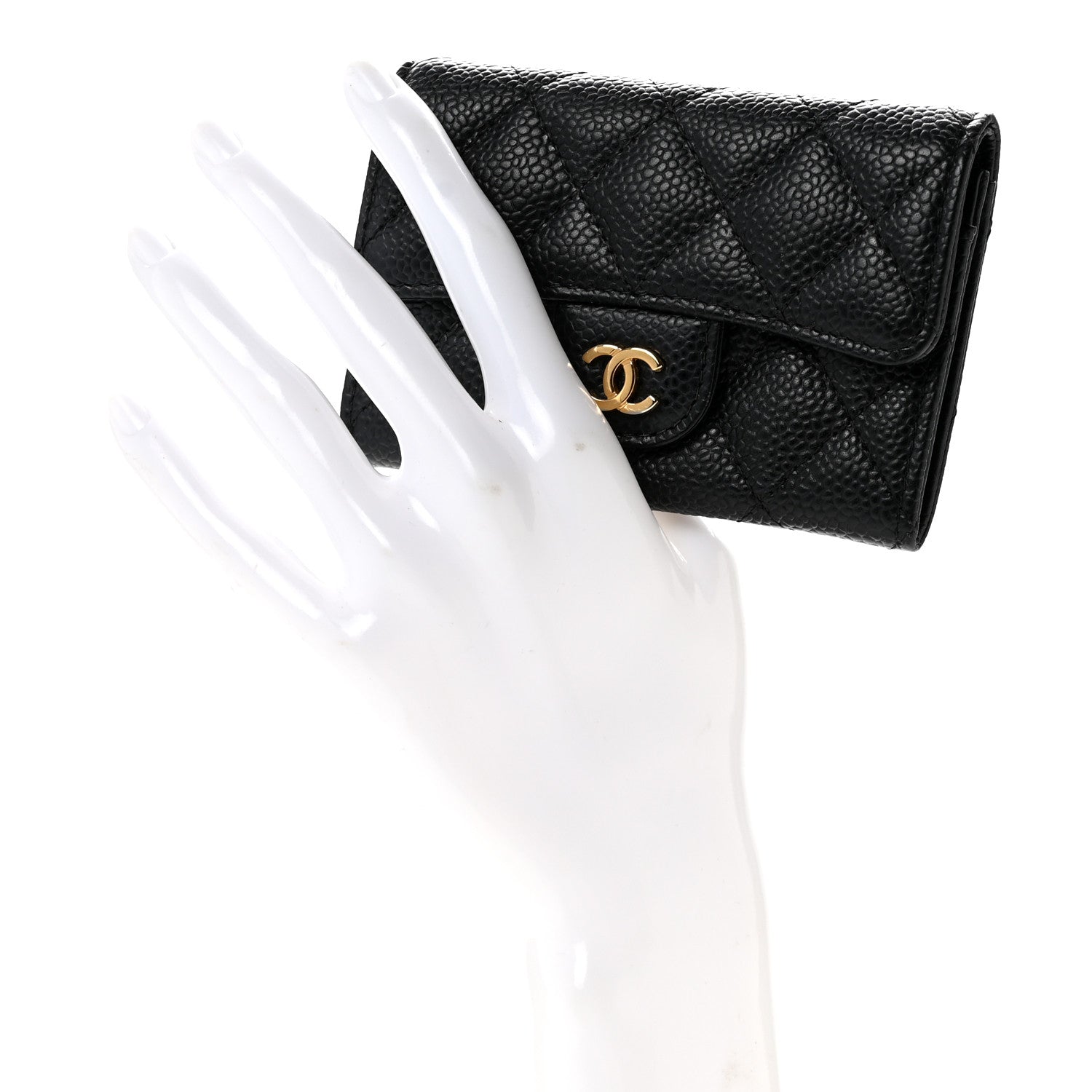 Chanel Caviar Quilted Flap Card Holder Black 2 of 11