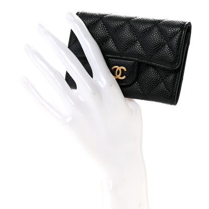 Chanel Caviar Quilted Flap Card Holder Black 2 of 11