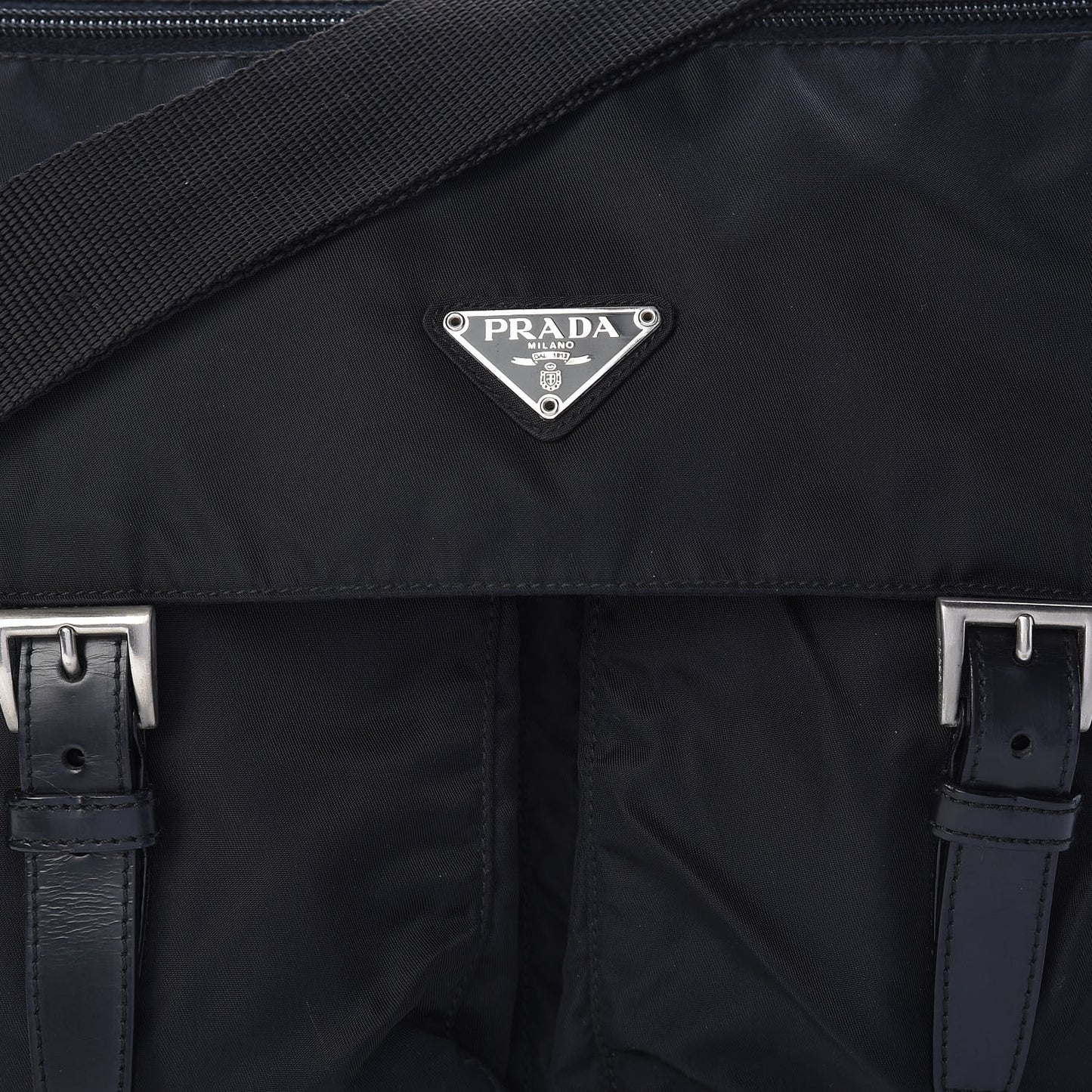 Tessuto Nylon Messenger Bag Black
