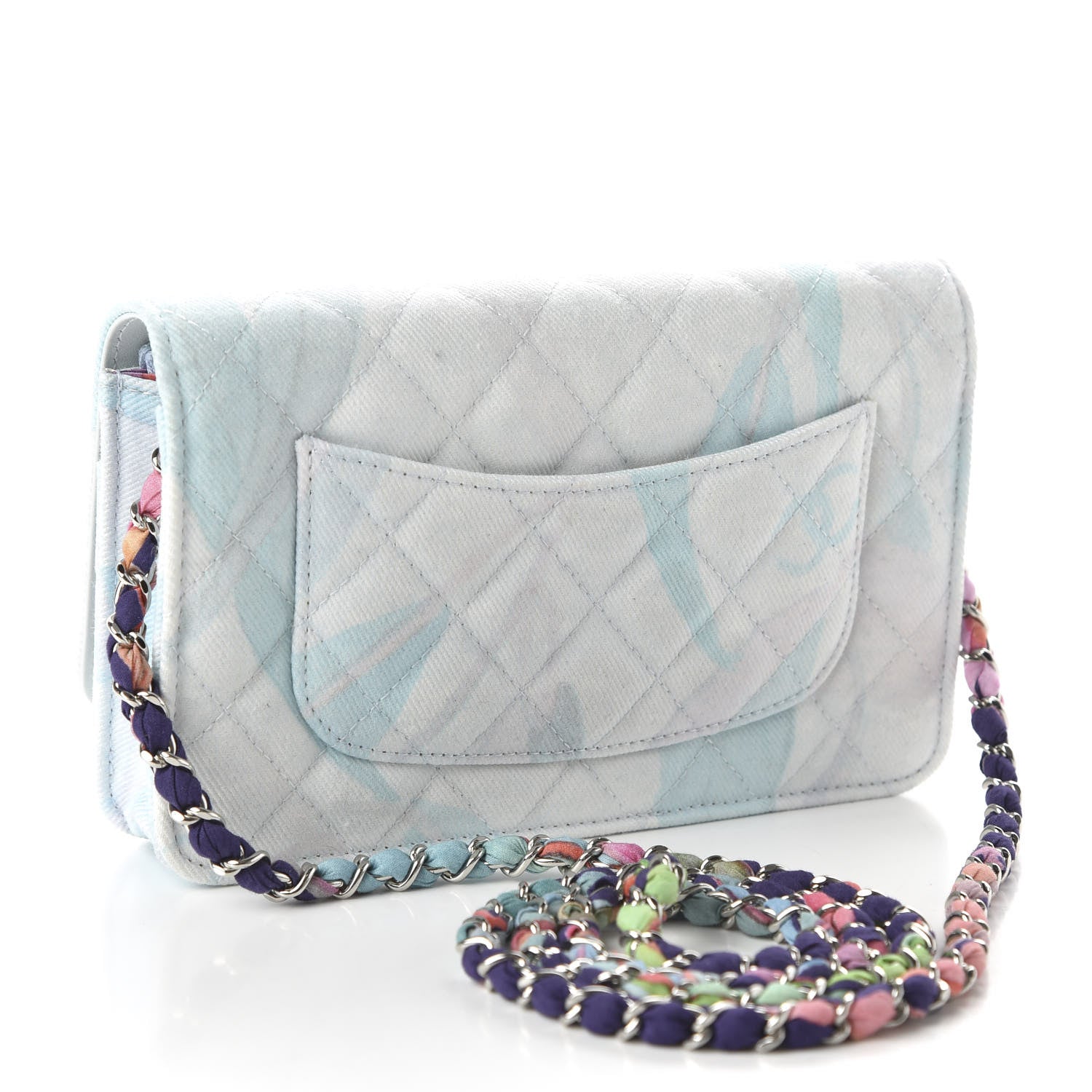 Chanel Canvas Quilted Jungle Jeans Wallet on Chain WOC Multicolor 3 of 12
