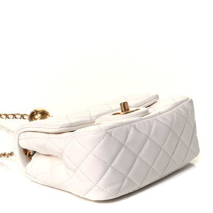 Chanel Lambskin Quilted Mini Pearl Crush Flap White 3 of 5