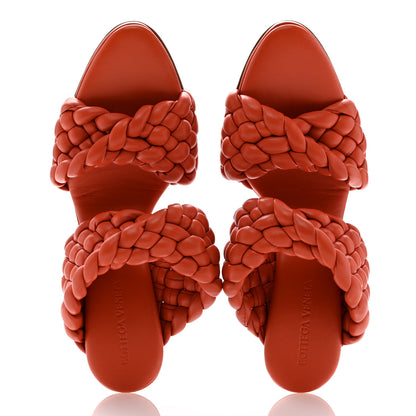Bottega Veneta Nappa Twisted Padded Intrecciato Curve Slide Sandals 37 Paprika 2 of 10