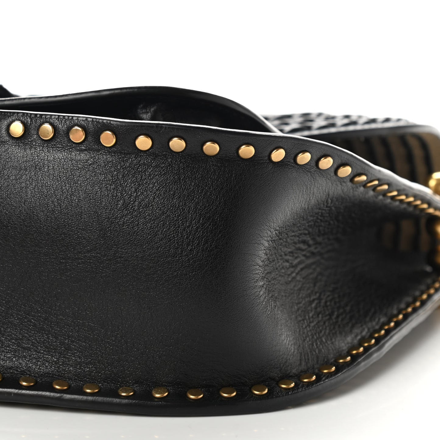 Calfskin Braided Medium Hudson Shoulder Bag Black