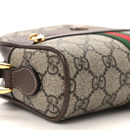 Gucci GG Supreme Monogram Web Mini Ophidia Shoulder Bag Brown 8 of 12