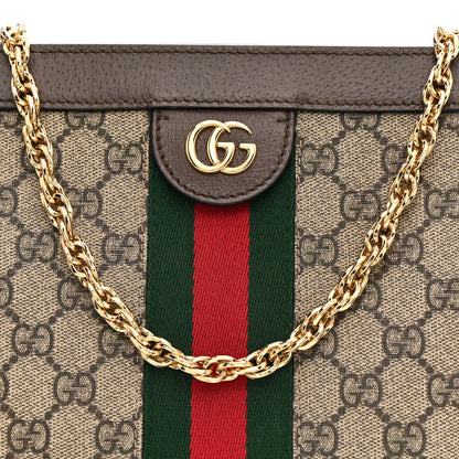 Gucci GG Supreme Monogram Web Small Ophidia Chain Shoulder Bag Brown 8 of 15