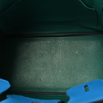 Hermes Togo Verso Birkin 30 Bleu Zanzibar Malachite 5 of 12