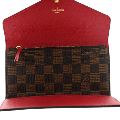 Louis Vuitton Damier Ebene Josephine Wallet Red 5 of 9