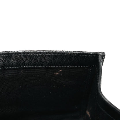 Saint Laurent Grain De Poudre Textured Mixed Matelasse Triquilt Small Monogram Satchel Black 11 of 14