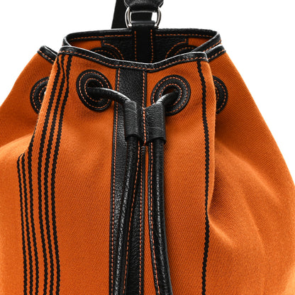 Hermes Toile Buffle Skipper Recif MM Backpack Potamos Orange Black 7 of 9