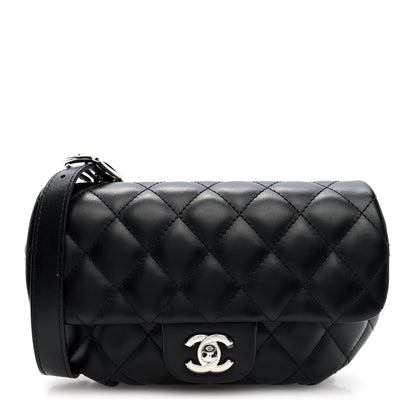 Chanel Calfskin Quilted CC Uniform Flap Belt Bag Black 1 of 9
