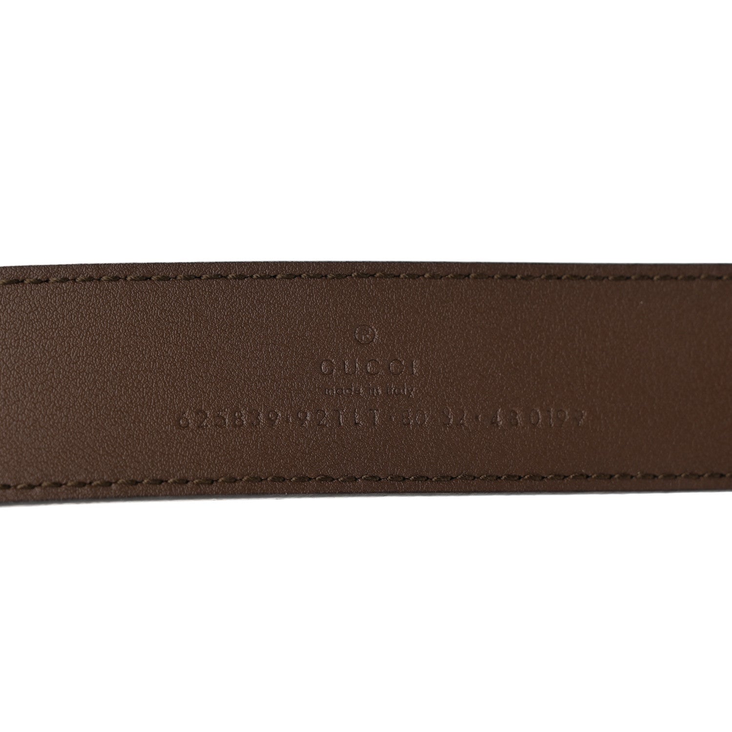 Gucci GG Supreme Monogram Matte Plutone Calfskin Double G 30mm Belt 80 32 Beige Ebony New Acero 4 of 7