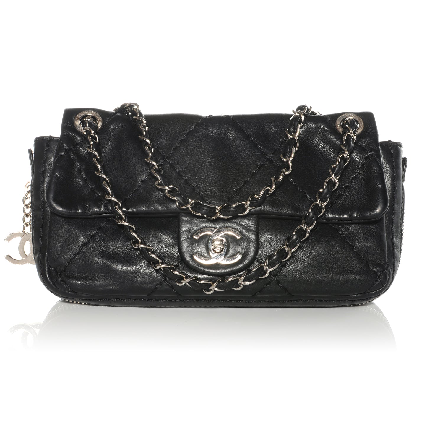 Calfskin Expandable Flap Black