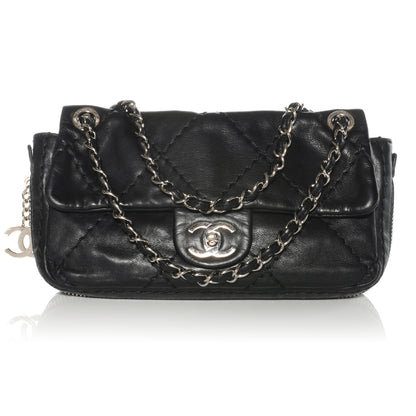 Chanel Calfskin Expandable Flap Black 1 of 9