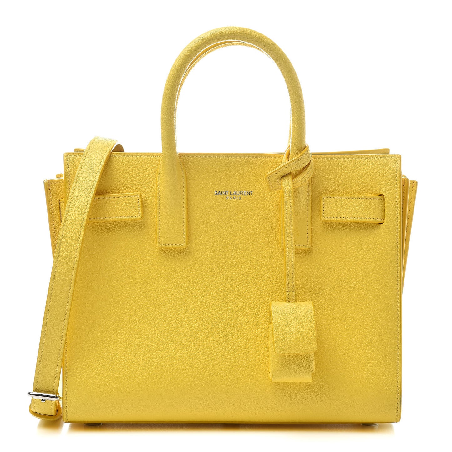 Grained Calfskin Nano Sac De Jour Jaune