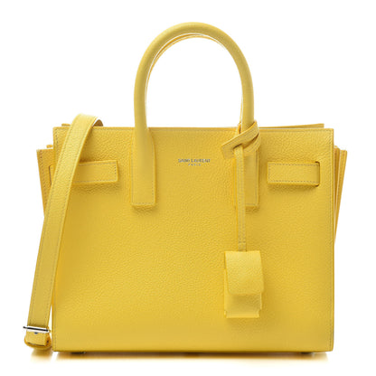 Saint Laurent Grained Calfskin Nano Sac De Jour Jaune 1 of 11