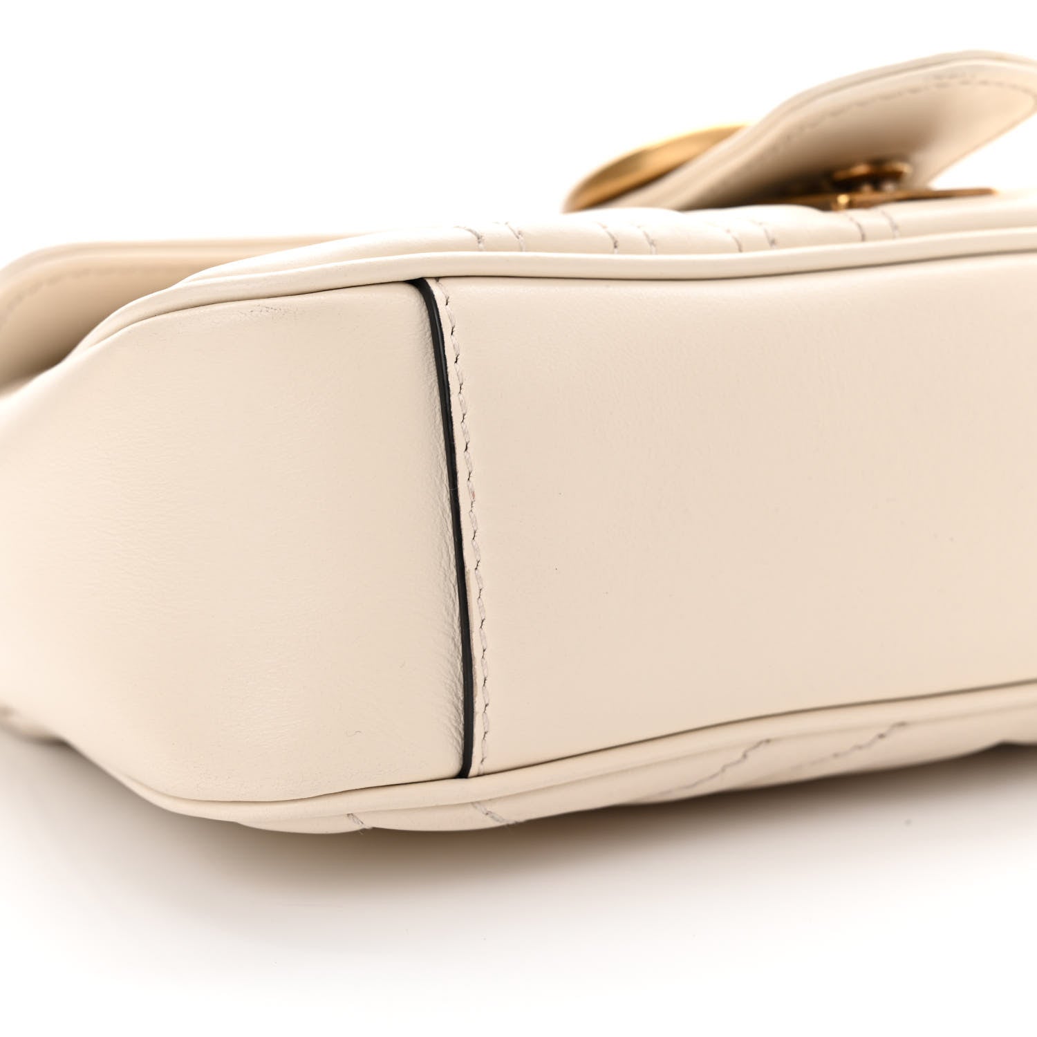 Gucci Calfskin Matelasse Mini GG Marmont Shoulder Bag White 9 of 13