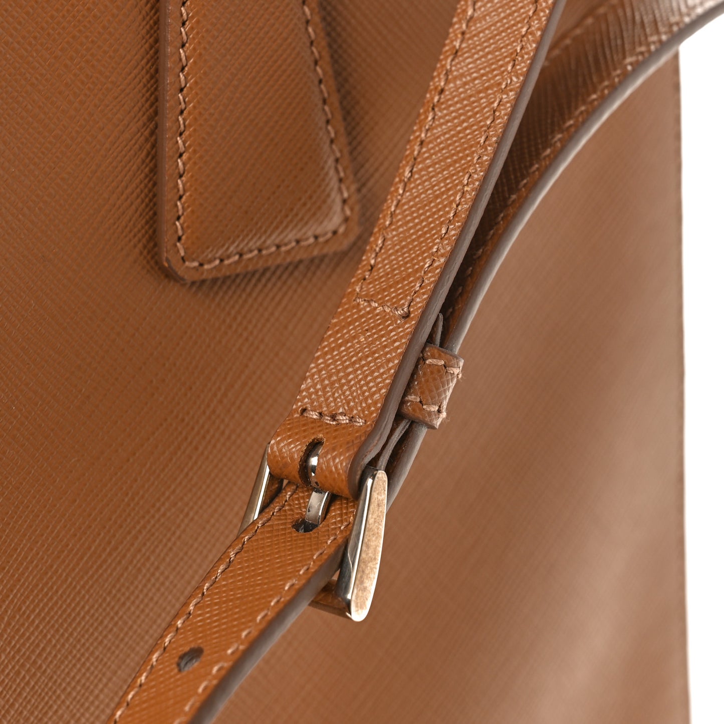 Saffiano Lux Shopping Tote Caramel
