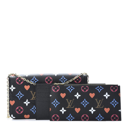 Louis Vuitton Game On Felicie Chain Wallet Black 1 of 13