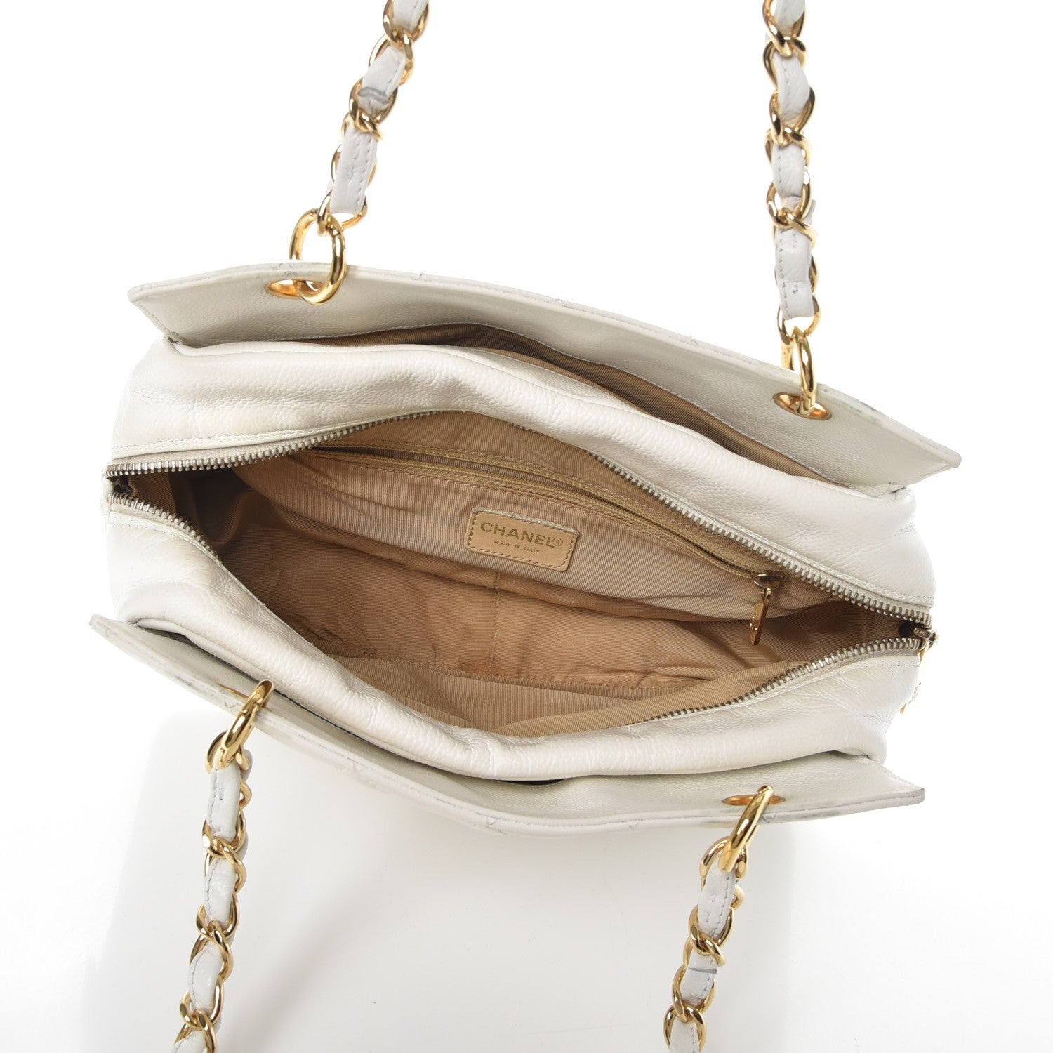 Chanel Caviar Quilted Petit Timeless Tote PTT White 5 of 14
