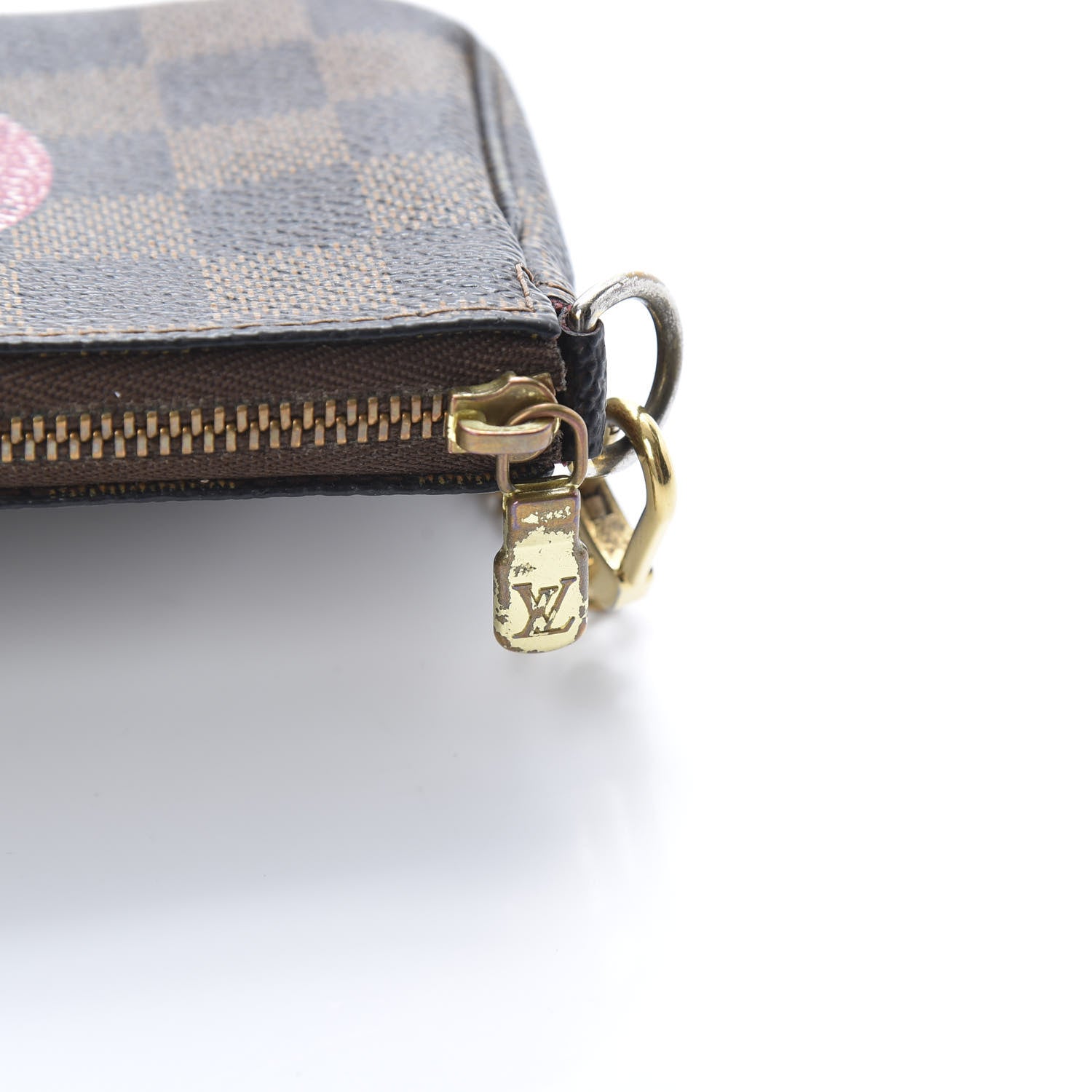 Louis Vuitton Damier Ebene Complice Trunks and Bags Mini Pochette Accessories Red 10 of 11