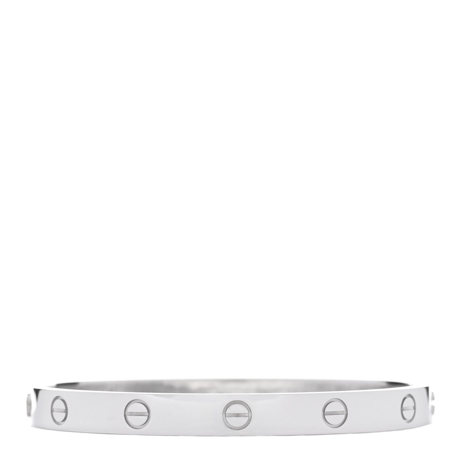 Cartier 18K White Gold LOVE Bracelet 18 3 of 9