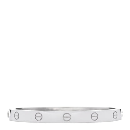 Cartier 18K White Gold LOVE Bracelet 18 3 of 9