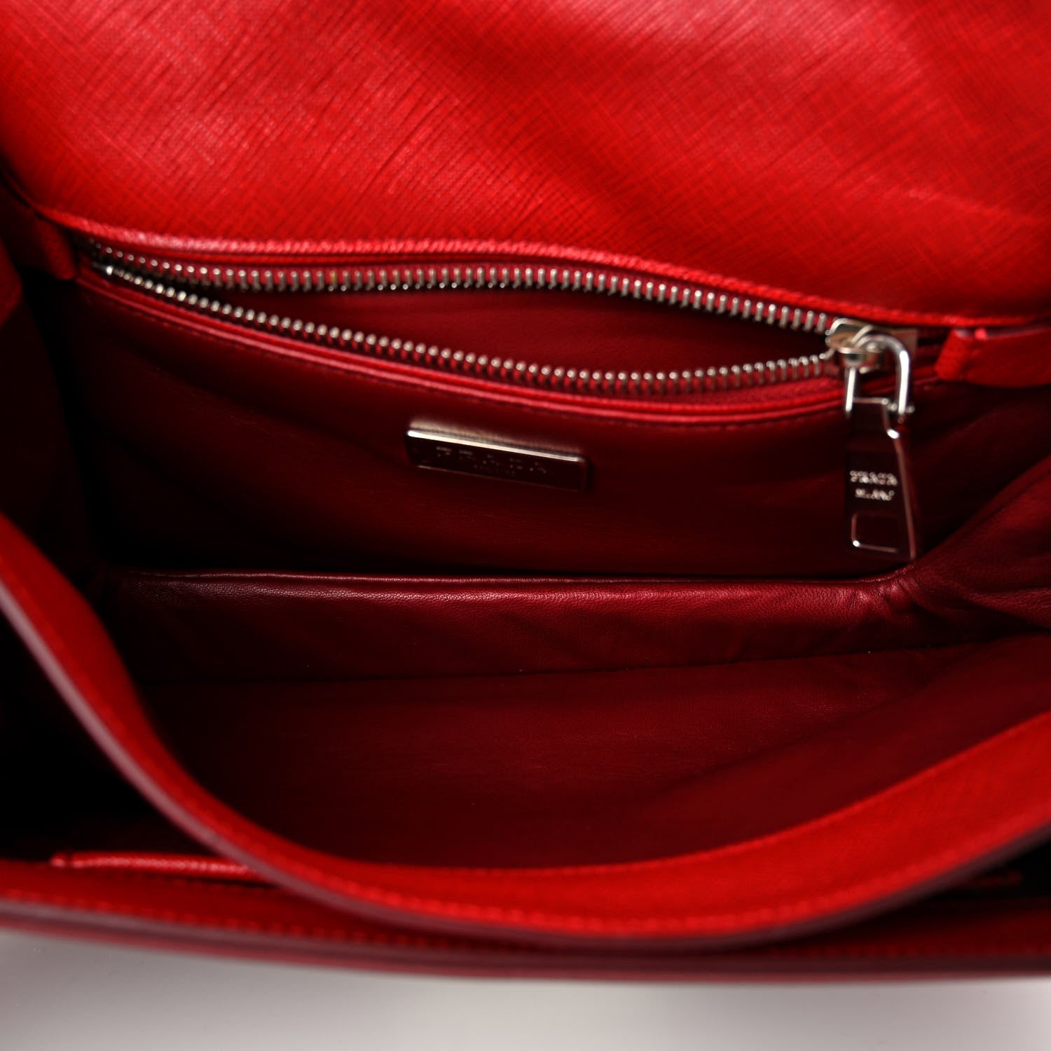 Prada Saffiano Soft Sound Shoulder Bag Rosso 5 of 10