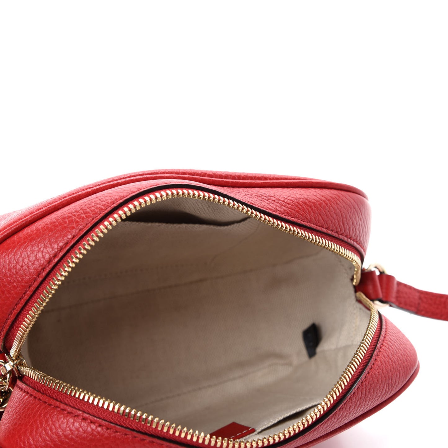 Pebbled Calfskin Small Soho Disco Bag Tabasco Red