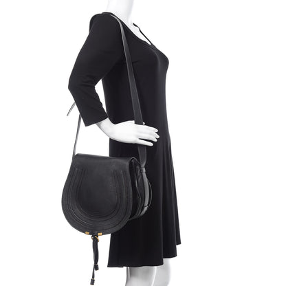 Chloe Calfskin Medium Marcie Round Crossbody Bag Black 2 of 11