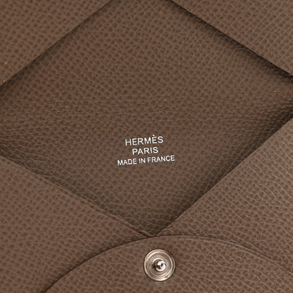 Hermes Epsom Calvi Card Case Etoupe 6 of 9