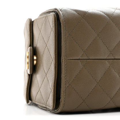 Chanel Caviar Quilted Small Chanel 25 Handbag Dark Khaki 9 of 11
