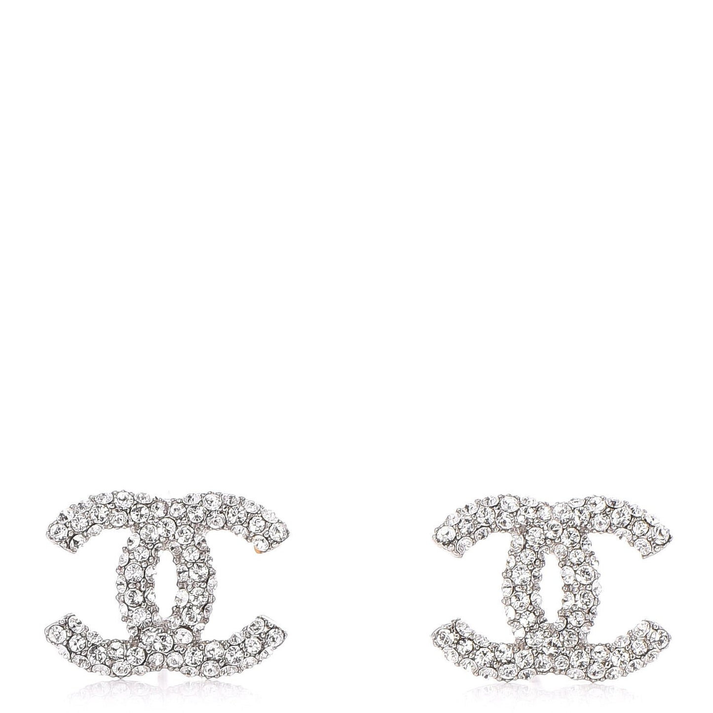 Crystal CC Earrings Silver