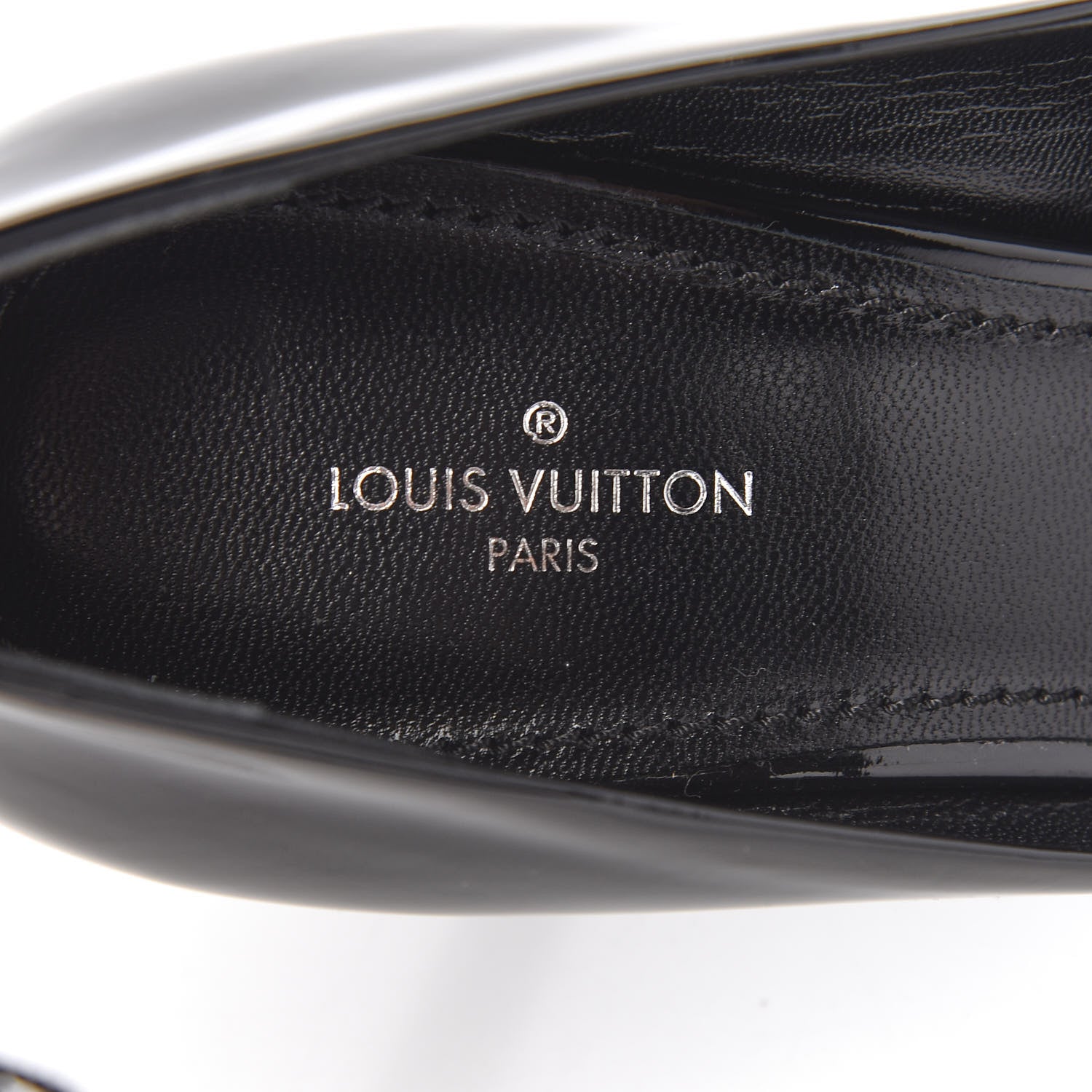 Louis Vuitton Patent Monogram Call Back Pumps 38 Black 8 of 9