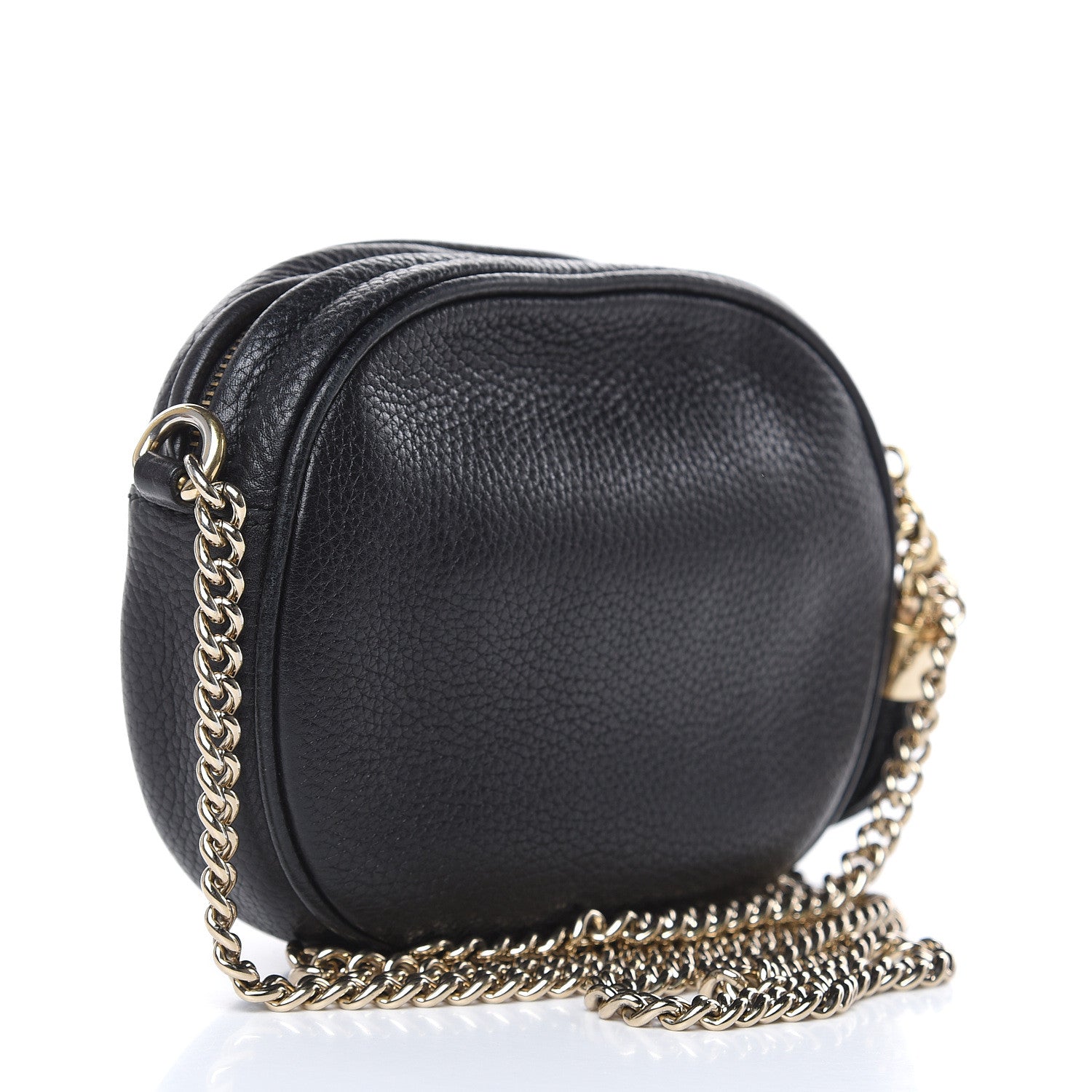 Gucci Pebbled Calfskin Mini Soho Chain Bag Black 3 of 11