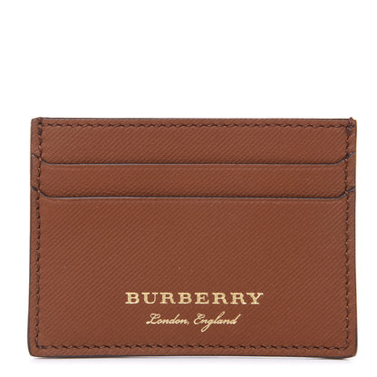 Burberry Trench Calfskin Sandon Card Case Tan 1 of 6