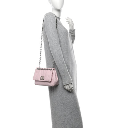 Balenciaga Arena Calfskin Mini Monaco Chain Shoulder Bag Petal Pink 2 of 10