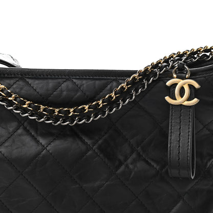Chanel Aged Calfskin Quilted Medium Gabrielle Hobo Black 8 of 10