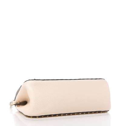 Valentino Garavani Grained Calfskin Large Rockstud Top Handle Flap Shoulder Bag Light Ivory 4 of 11