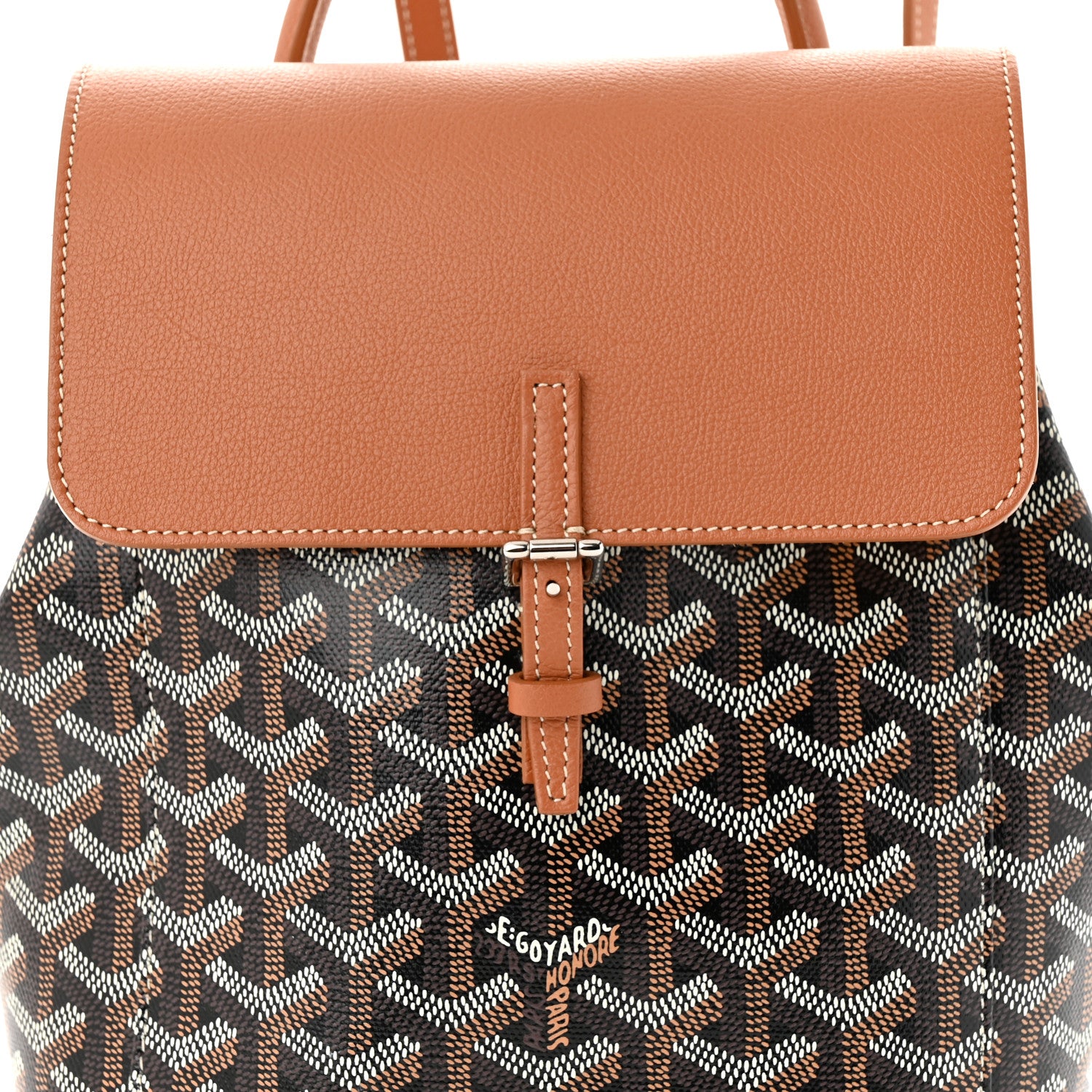 Goyard Goyardine Calfskin Mini Alpin Backpack Black Gold 7 of 9