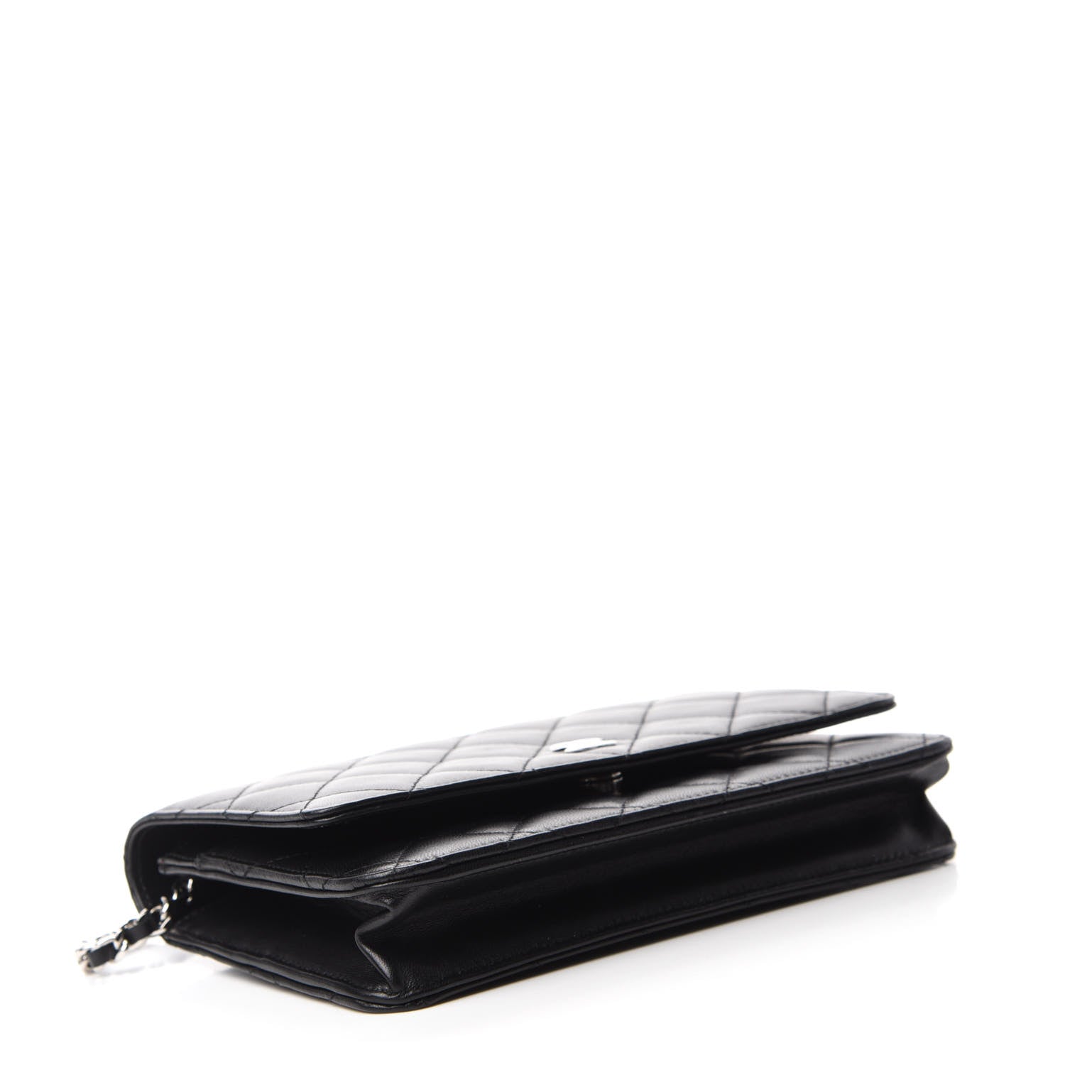 Chanel Lambskin Quilted Wallet On Chain WOC Black 4 of 12