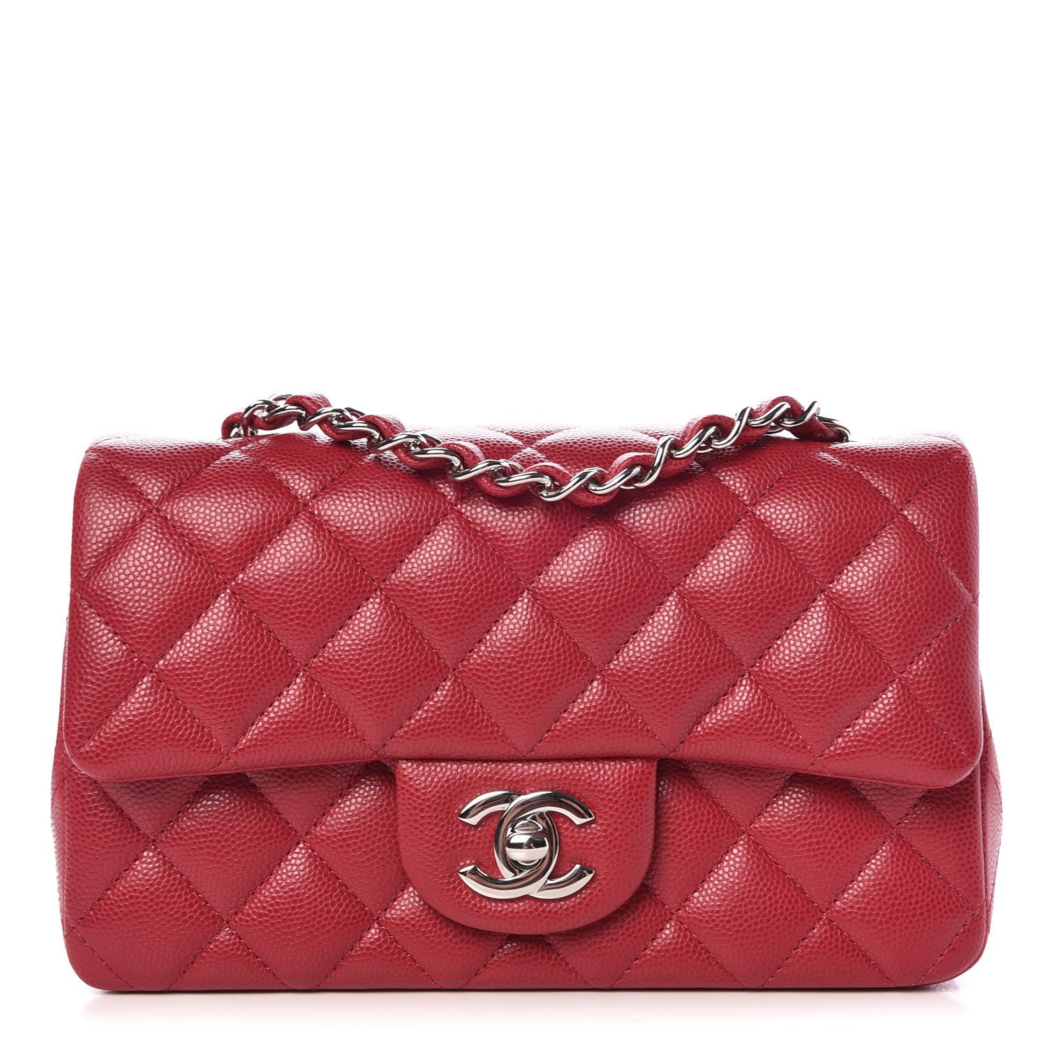 Chanel Caviar Quilted Mini Rectangular Flap Pink 1 of 8